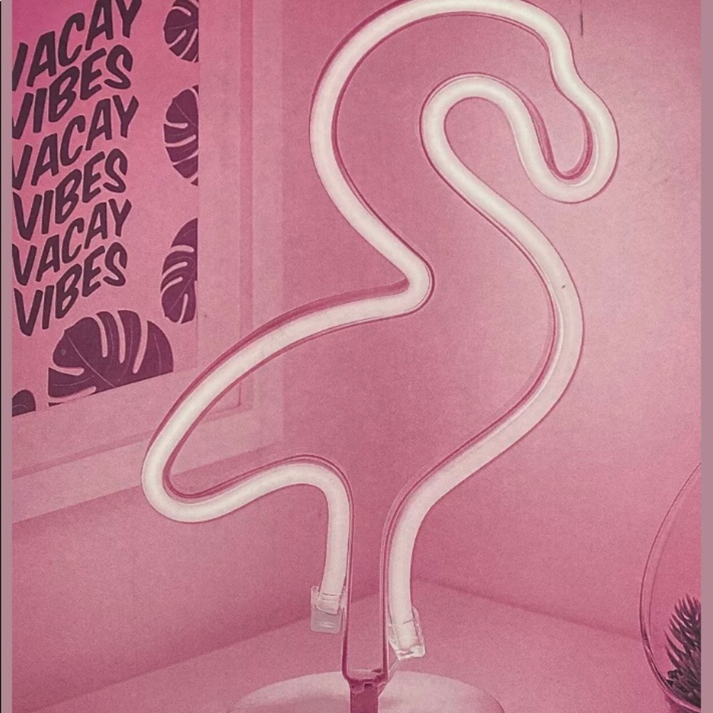 West & Arrow 12” neon flamingo.